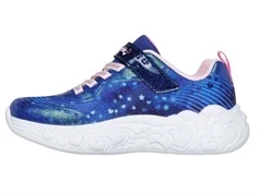 Skechers sneakers navy med hjerter og blinklys